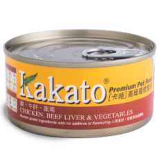 Kakato 836 雞+牛肝+蔬菜 170G