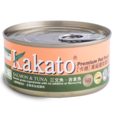 Kakato 714 三文魚+吞拿魚罐頭 (貓犬適用) 70G
