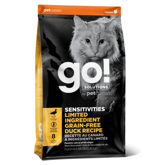 GO! SOLUTIONS 005913 - 低敏美毛系列 鴨肉貓糧配方 3lb