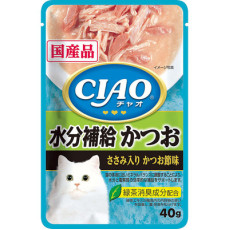 CIAO袋裝貓濕糧 IC-329 水份補給 鰹魚配雞肉 (木魚味) 40g