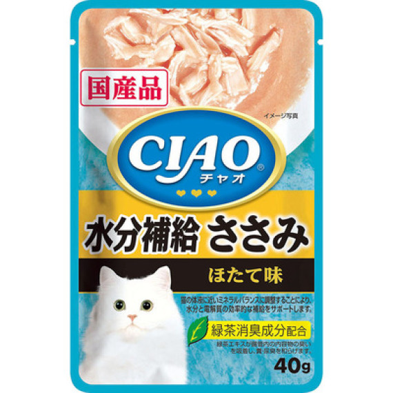 CIAO袋裝貓濕糧 IC-330 水份補給 雞肉 (木魚味) 40g