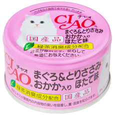 CIAO [A 25] - 吞拿魚雞肉+木魚片・元貝味貓罐頭 85g