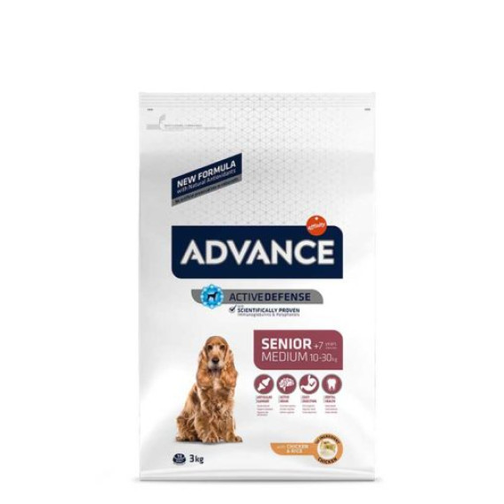 Advance - Active Defense Vitality Medium 7+日常護理系列 中型老犬 狗糧 3kg [553311] (新舊包裝隨機發貨)