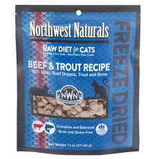 Northwest Naturals NWFFD11BETR Freeze Dried 凍乾牛肉+鱒魚配方脫水貓糧 11oz/311g