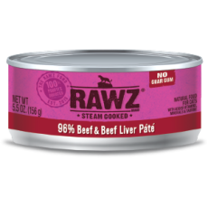 RAWZ 96% RZCB156 牛肉及牛肝肉醬全貓罐頭 156g
