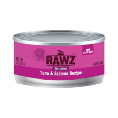 RAWZ [RZCTS085] 吞拿魚及三文魚肉絲全貓罐頭 85g (粉標)