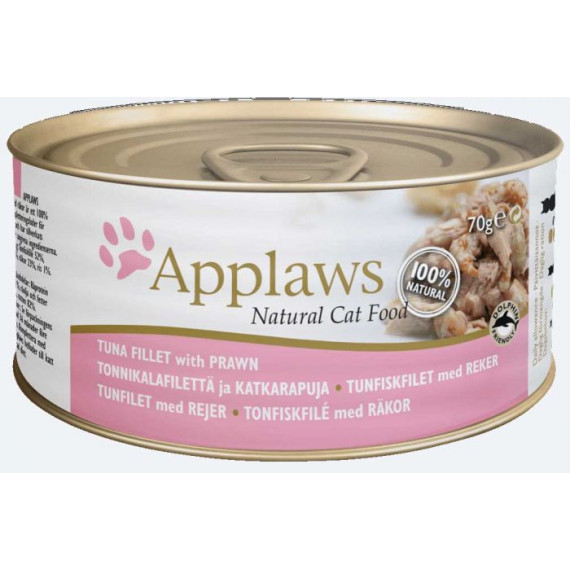 Applaws 愛普士 [2008] - 貓罐頭 156g - 吞拿魚+海蝦