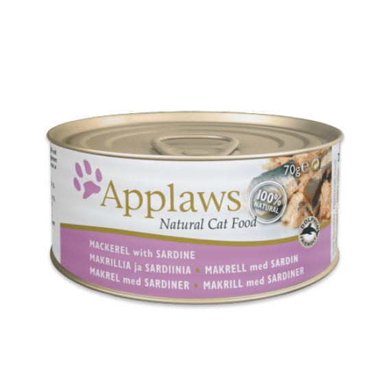 Applaws [1015] 沙甸魚+鯖魚貓罐頭 70g