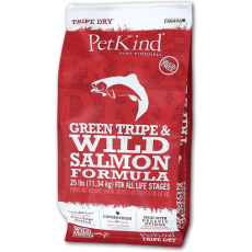 PetKind Green Tripe & Wild Salmon 無穀物 羊草胃及三文魚 配方狗糧 06lb (紅)