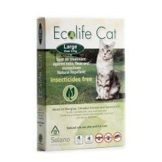 Solano -ES044 Ecolife Cat 純天然貓用驅蚤滴頸劑 一盒四支（over 4kg）