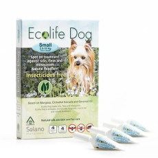 Solano -ES006 Ecolife Dog 純天然犬用驅蚤滴頸劑 一盒四支（小型犬2.5 ~ 15kg）