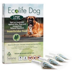 Solano -ES020 Ecolife Dog 純天然犬用驅蚤滴頸劑 一盒四支（大型犬30kg以上）