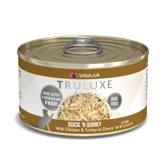 Weruva Truluxe 極品系列 Quick ‘N Quirky 無骨及去皮雞胸肉、火雞、雞湯貓罐頭 85g