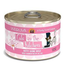 Weruva Cats in the Kitchen 罐裝系列 Kitty Gone Wild 魚湯、野生三文魚 (含野生吞拿魚及沙甸魚) 170g | 粉紅