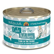 Weruva Cats in the Kitchen 罐裝系列 Funk in the Trunk 雞湯、無骨及去皮雞胸肉、南瓜 170g | 藍綠