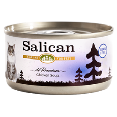 Salican 挪威森林 [002876] 鮮雞系列 - 鮮雞肉(清湯) 貓罐頭 85g （藍）