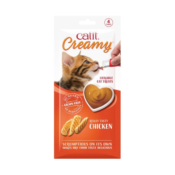 Catit Creamy 營養補充糊仔小食 - 烤雞肉味(10G x4) [CT44451]