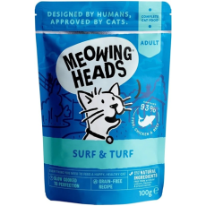 Meowing Heads [MHWSS] - 無穀物Surf & Turf 魚雞牛主食濕包 100g
