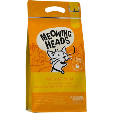 Meowing Heads [MHF3] - 無穀物全天然成貓體重控制及室內貓配方 Fat Cat Slim 3kg (1.5 kg x 2) (黃色)