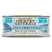 Country Naturals 無穀物罐頭肉泥 鯖魚沙甸魚肉泥配方 貓罐頭 5.5oz (藍) [CNC0061]