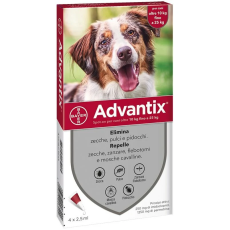Bayer [BAX250] Advantix Spot-on for Dog 三合一犬用殺蚤滴劑 10-25kg - 4支裝