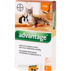 Bayer Advantage [BAC40] 蚤安貓用滴劑 4kg以下 1盒4支 (橙)