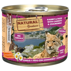 Natural Greatness - 頂級貓罐頭 兔肉和鴨肉 (添加胡蘿蔔和洋金菊) 200g [RD-200 / NGCC01A]