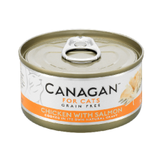 Canagan 貓用無穀物雞肉+三文魚配方罐頭 75g