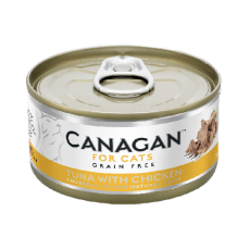 Canagan 貓用無穀物吞拿魚+雞肉配方罐頭 75g