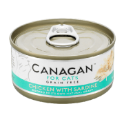 Canagan 貓用無穀物雞肉+沙甸魚配方罐頭 75g