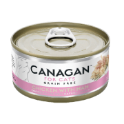 Canagan 貓用無穀物雞肉+火腿配方罐頭 75g
