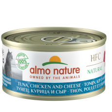almo nature [9080] - HFC Natural - Tuna, Chicken and Cheese 雞肉芝士鮪魚(吞拿魚) 貓罐頭 70g