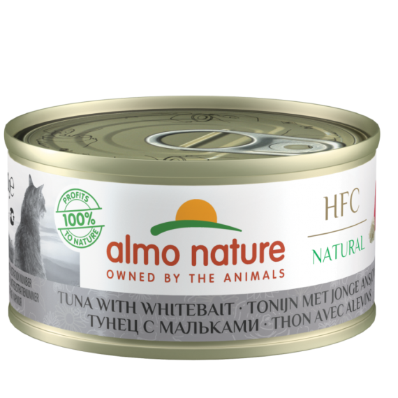almo nature [9084] - HFC Natural - Tuna with White Bait 銀魚鮪魚(吞拿魚) 貓罐頭 70g
