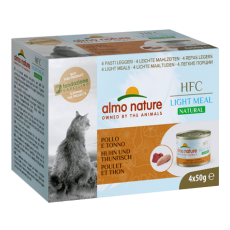 almo nature [555MEGA] - HFC Natural *Light Meal* - Tuna and Chicken 吞拿魚+雞肉 健怡貓罐頭 4 x 50g (一盒4罐)