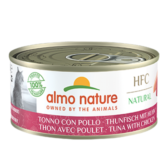 almo nature [5129] - HFC 150g大罐系列 Tuna & Chicken 吞拿魚+雞肉貓罐頭 150g