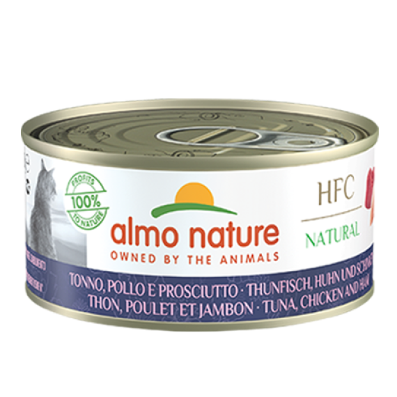 almo nature [5131] - HFC 150g大罐系列 Chicken, Ham & Tuna 雞肉+火腿+吞拿魚貓罐頭 150g