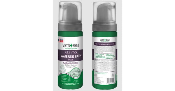 flea and tick waterless bath for cats