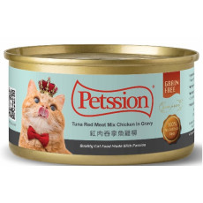 Petssion 紅肉吞拿魚雞柳 貓罐頭 80g [0387]