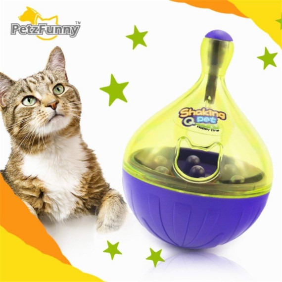 貓貓不倒翁(小型)零食玩具球 (顏色隨機)