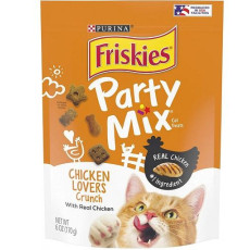 *代理唔返* Friskies 喜躍 Party Mix 鬆脆貓小食袋裝 Chicken Lovers - 雞肉味 170g (橙) [12368022]