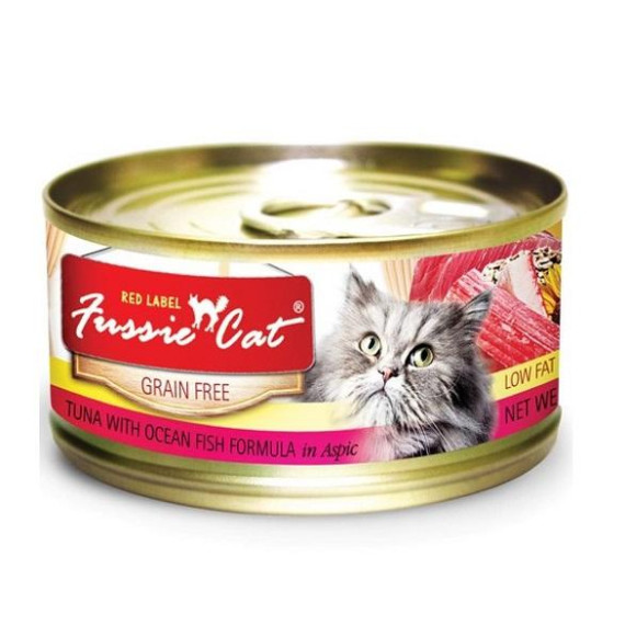Fussie Cat Red Label Tuna with Ocean Fish FUR-BLC (紅鑽吞拿魚+ 海魚)80g