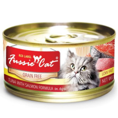 Fussie Cat Red Label Tuna with Salmon FUR-GRC 紅鑽貓罐頭 80G 吞拿魚加三文魚