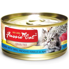 Fussie Cat Red Label Tuna with Sm. Anchovies FUR-SLC(紅鑽吞拿魚+ 白魚)80g