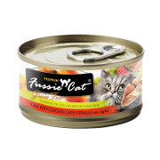 Fussie Cat Tuna with Chicken Liver FU-TLC (黑鑽) 吞拿魚+雞肝貓罐頭 80g