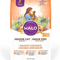 Halo - 室內貓無穀-雞肉及雞肝配方 貓乾糧 3lb [34024]