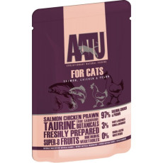 AATU 97/3/0 ATWCS85 全配方貓濕糧包 雞+三文魚+蝦 85g (粉)