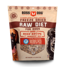 Boss Dog BD3 凍乾牛肉配方 狗糧 12oz 含多種益生菌，促進健康的消化 [BNB-CBFFD12-10391243]