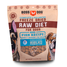 Boss Dog 凍乾白魚狗糧 12oz 含多種益生菌，促進健康的消化 [BNB-CFFFD12-10391212]