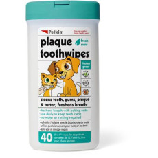 Petkin PN5317 Plaque Toothwipes 全天然蘆薈潔牙紙 (適用於狗、貓、幼犬、幼貓)