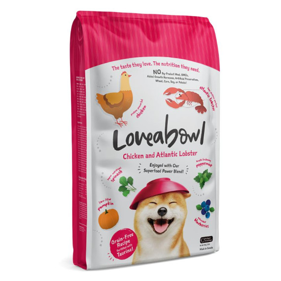 Loveabowl [LB0078] 無穀物龍蝦雞肉海陸 全犬種配方 狗乾糧 10kg (桃)